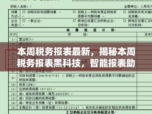 揭秘本周税务报表黑科技,智能报表助手重塑税务生活!