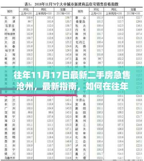 往年11月17日沧州急售二手房指南，从零开始，轻松完成急售任务