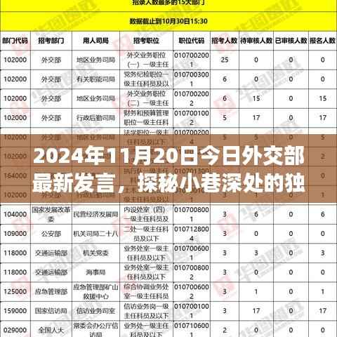 探秘小巷深处的独特风味,揭秘今日外交部发言背后的美食秘境