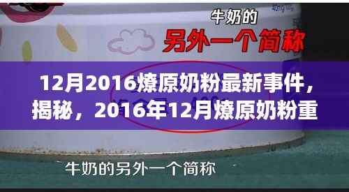 12月2016燎原奶粉最新事件,揭秘,2016年12月燎原奶粉重大事件深度解析