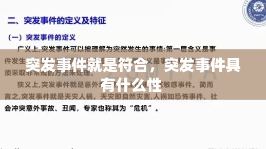 突发事件就是符合,突发事件具有什么性