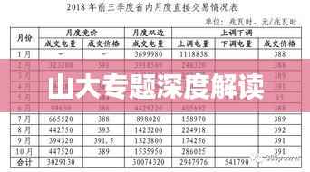 山大专题深度解读